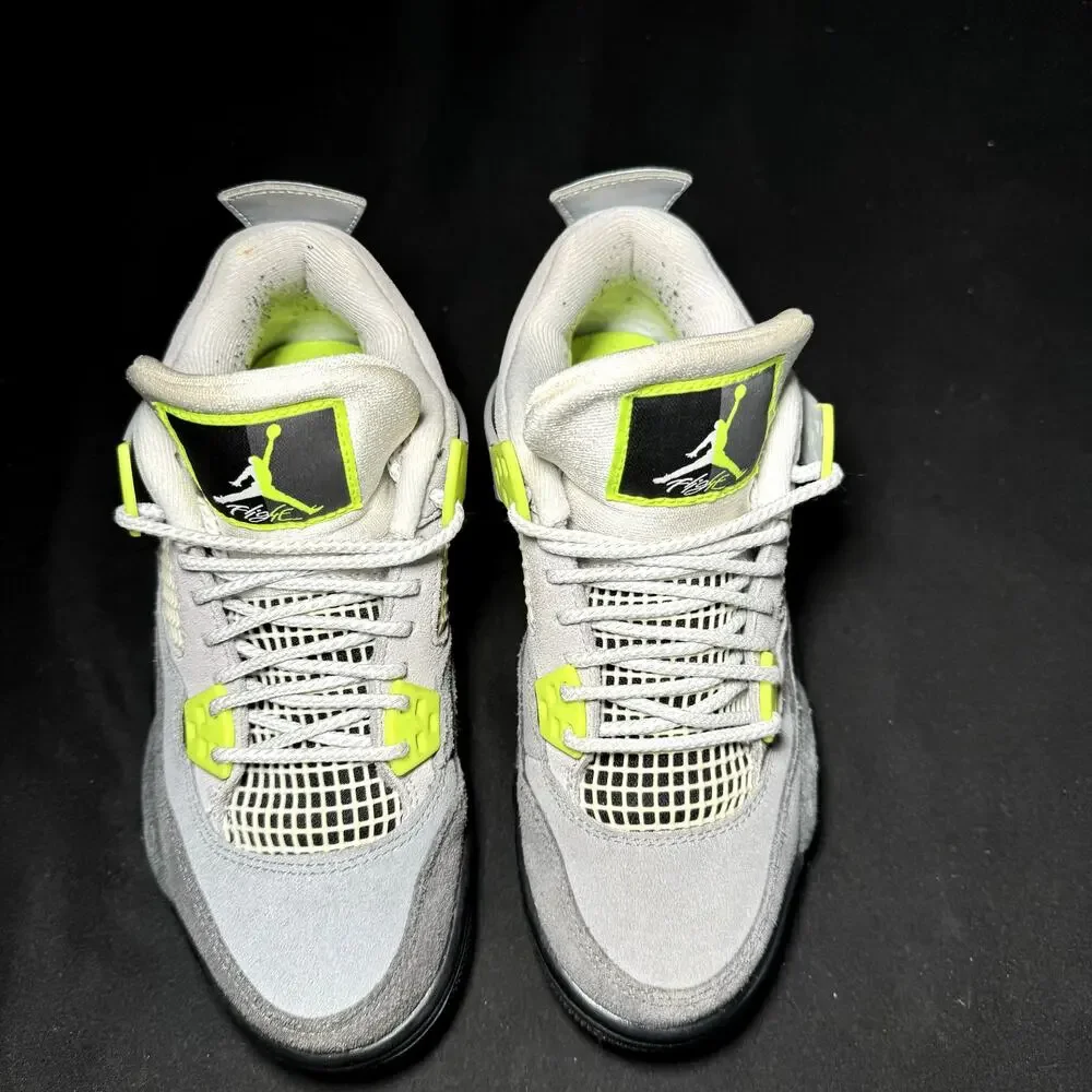 Size 4 - Nike Air Jordan 4 Retro SE GS Neon 95 2020 Shoes